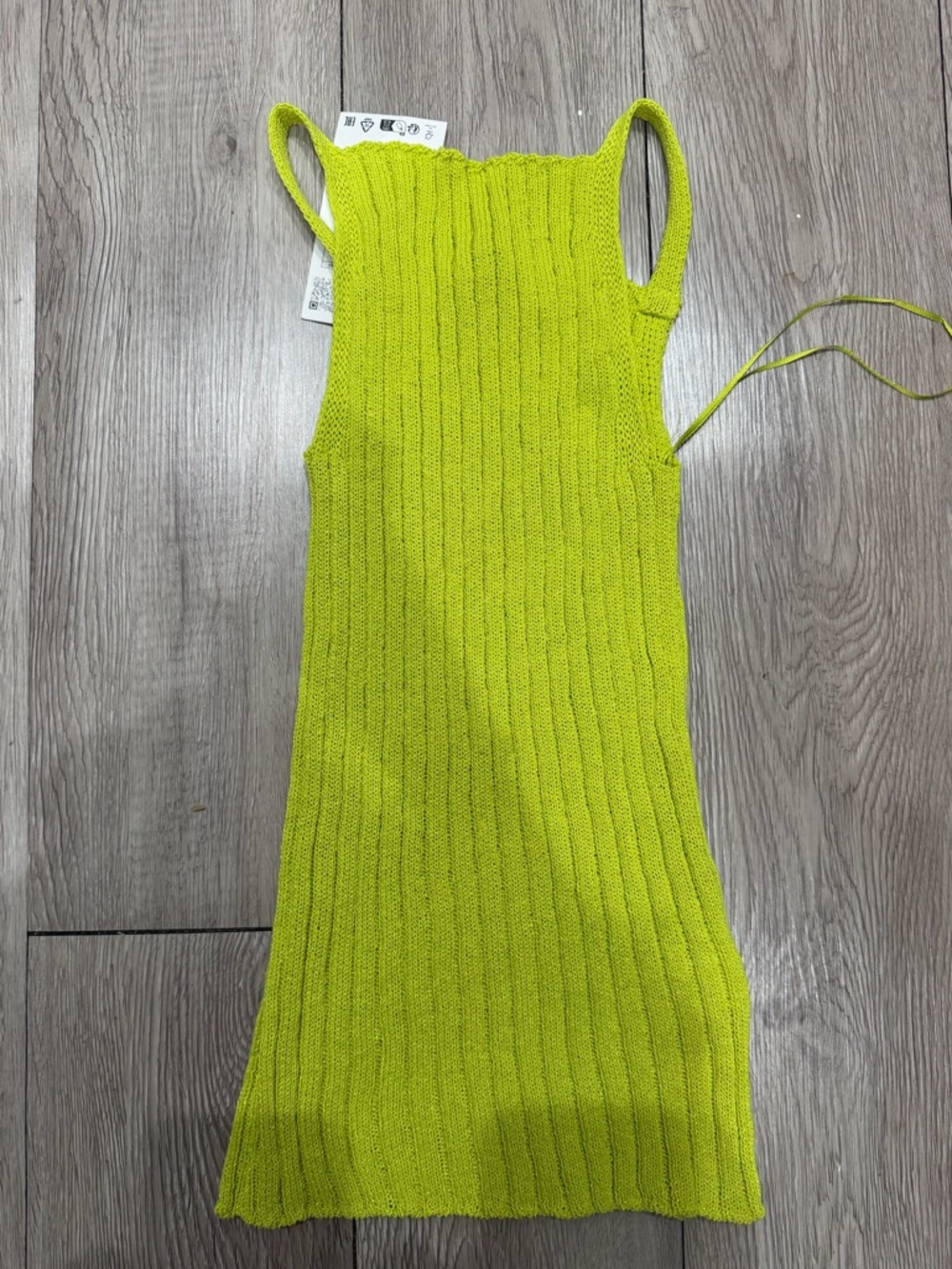 Zara neon yellow knit top xs